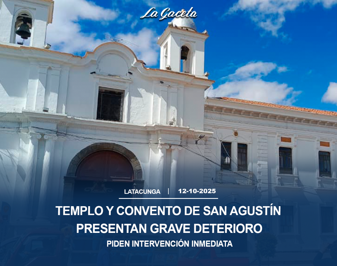 Templo y convento de San Agustín presenta grave deterioro 