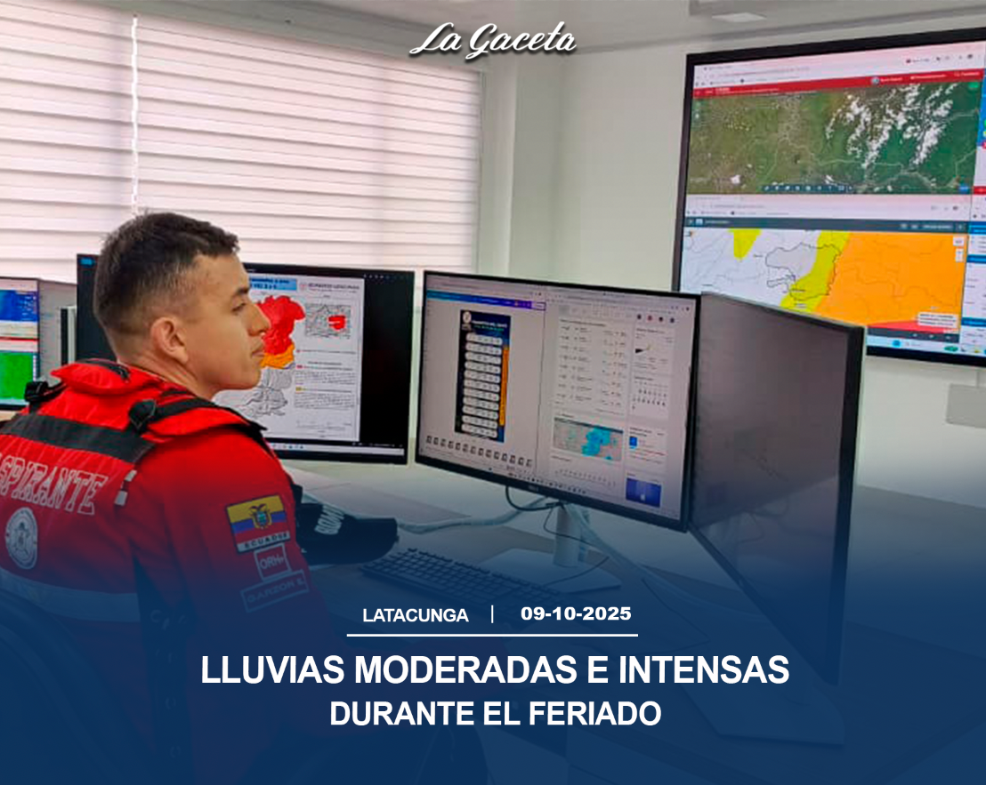 Lluvias moderadas e intensas durante el feriado