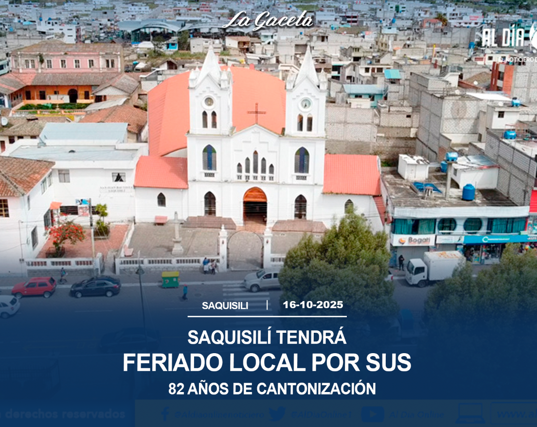 Saquisilí tendrá feriado local por sus 82 años de cantonización
