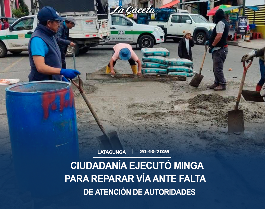 Ciudadanía ejecutó minga para reparar vía ante falta de atención de autoridades