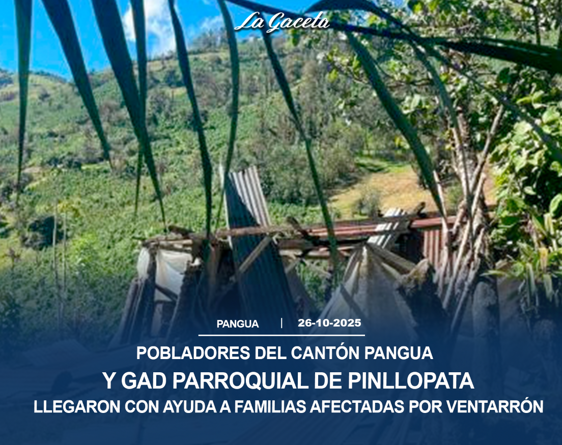 Pobladores del cantón Pangua y GAD Parroquial de Pinllopata