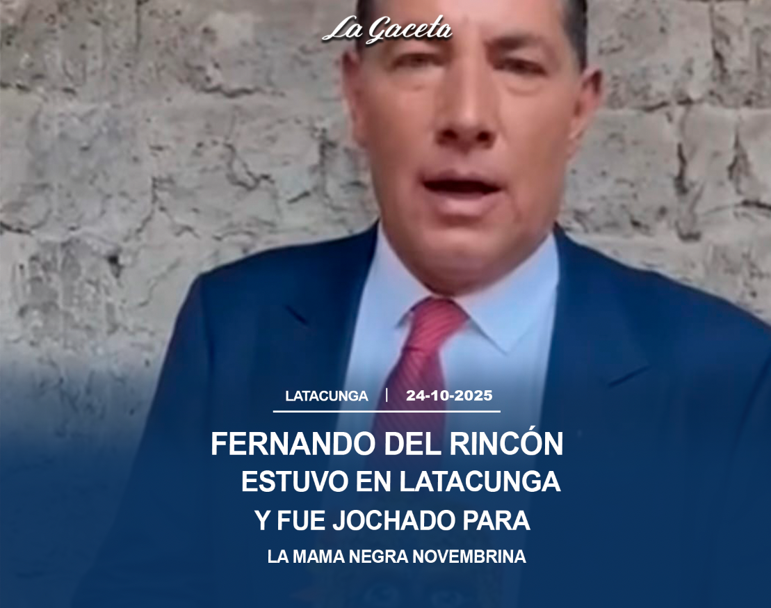 Fernando del Rincón estuvo en Latacunga y fue jochado para la Mama Negra novembrina
