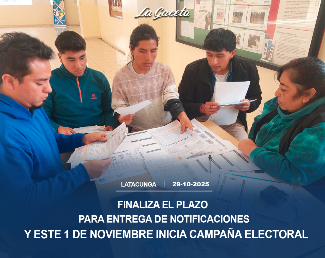 Hoy finaliza el plazo para entrega de notificaciones y este 1 de noviembre inicia campaña electoral de la consulta popular