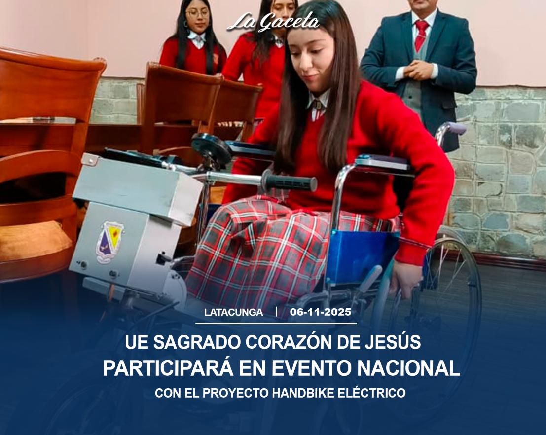 UE Sagrado Corazón de Jesús participará en evento nacional con el proyecto Handbike eléctrico adaptable a una silla de rueda