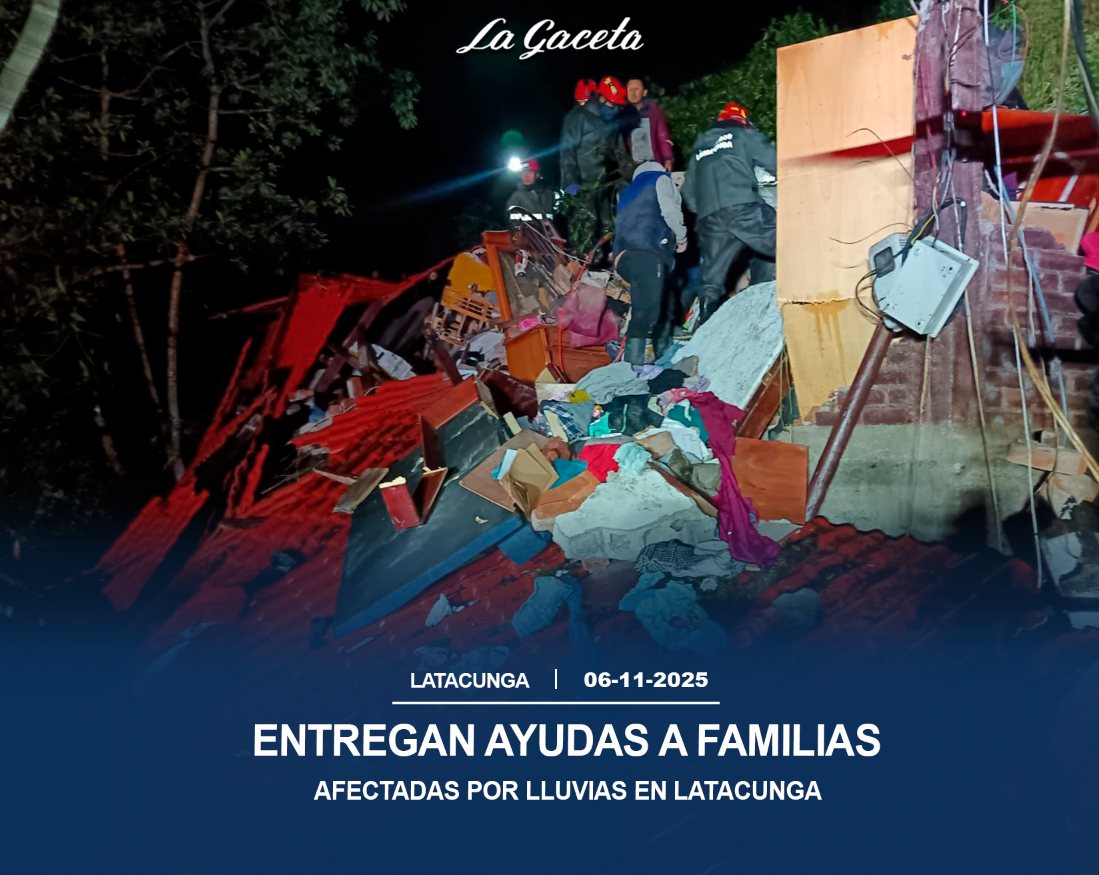 Entregan ayudas a familias afectadas por lluvias en Latacunga
