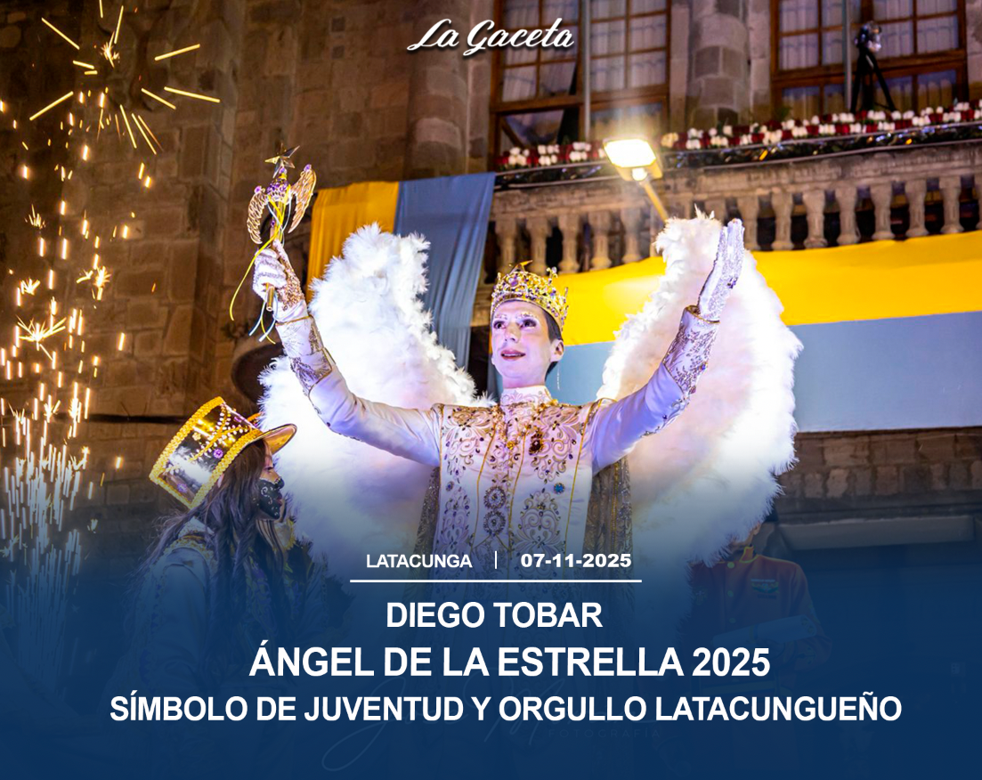 Diego Tobar, Ángel de la Estrella 2025, símbolo de juventud y orgullo latacungueño