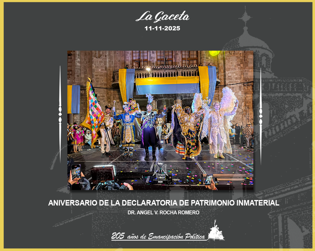 ANIVERSARIO DE LA DECLARATORIA DE PATRIMONIO INMATERIAL