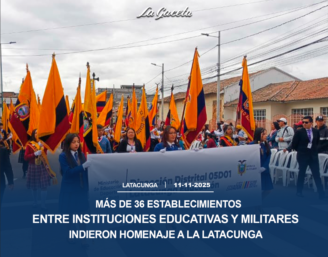 Más de 36 establecimientos entre instituciones educativas y militares rindieron homenaje a la Latacunga
