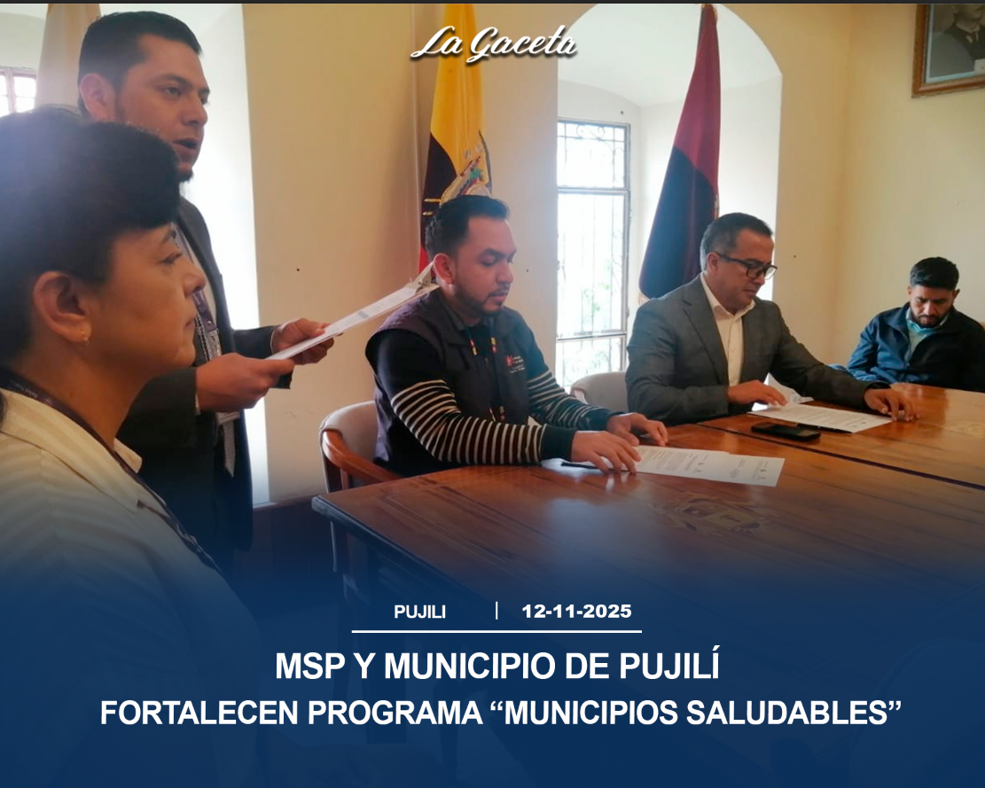 MSP y Municipio de Pujilí fortalecen programa “Municipios Saludables”