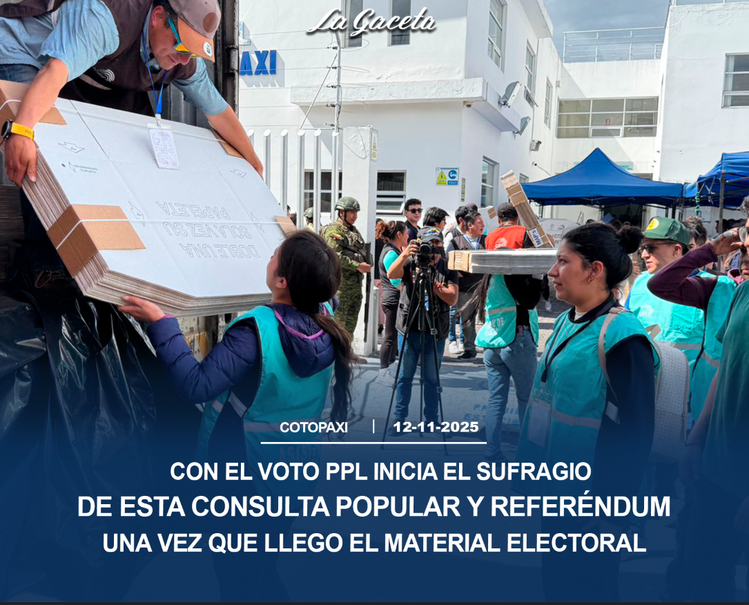 Con el voto PPL inicia el sufragio de esta Consulta Popular y Referéndum una vez que llego el material electoral