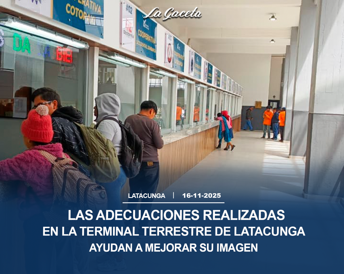 Las adecuaciones realizadas en la terminal terrestre de Latacunga ayudan a mejor su image