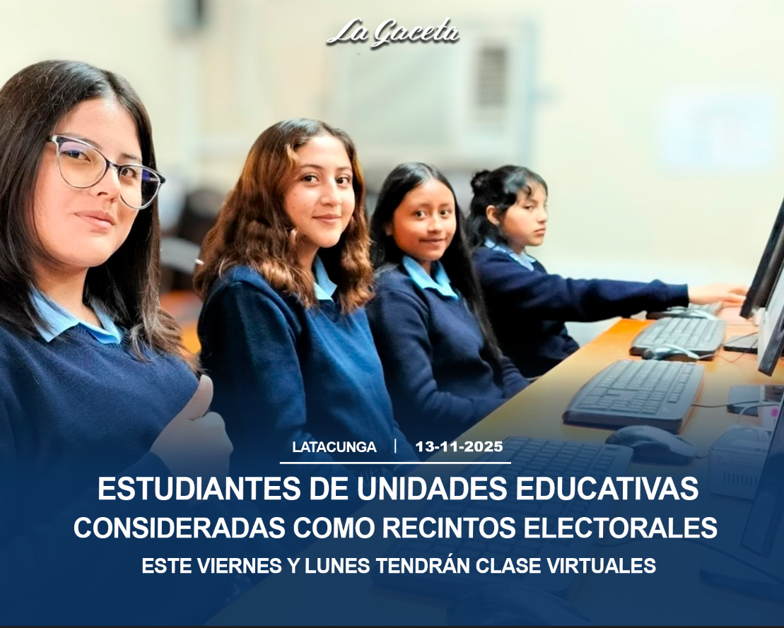 Estudiantes de Unidades educativas consideradas como recintos electorales este viernes y lunes tendrán clase virtuales