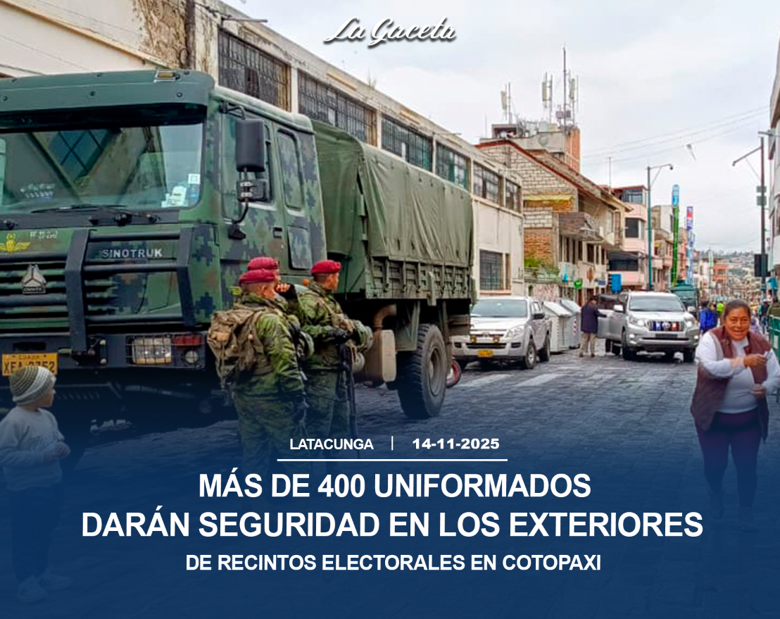 Más de 400 uniformados darán seguridad en los exteriores de recintos electorales en Cotopaxi