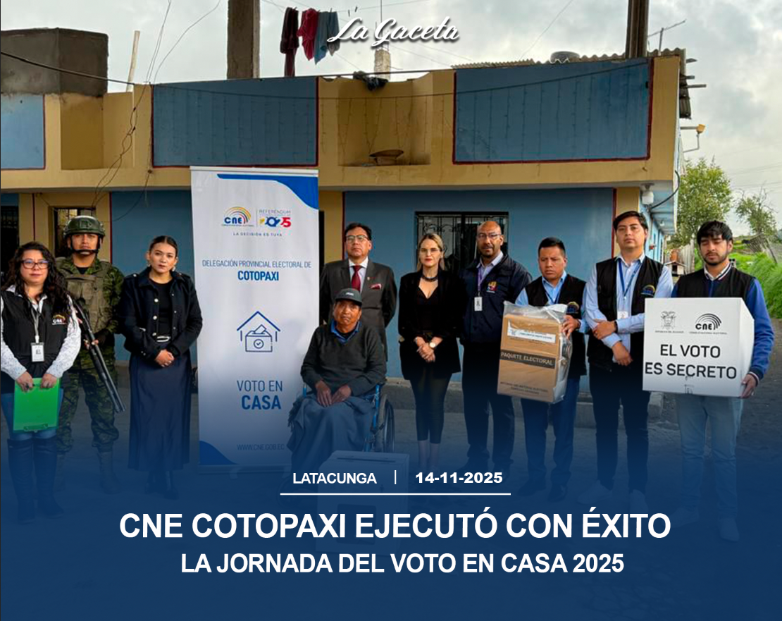 CNE Cotopaxi ejecutó con éxito la jornada del Voto en Casa 2025