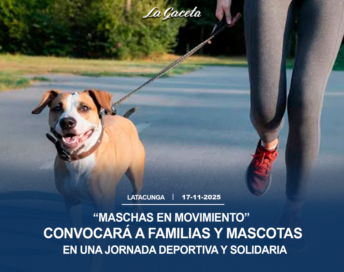 “Maschas en Movimiento” convocará a familias y mascotas en una jornada deportiva y solidaria