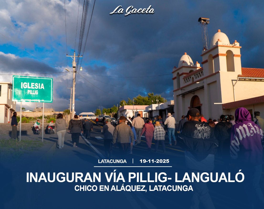 Inauguran vía Pillig- Langualó Chico en Aláquez, Latacunga