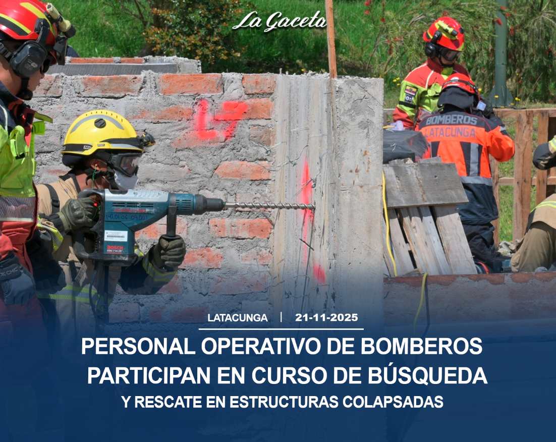 Personal operativo de Bomberos participan en curso de búsqueda y rescate en estructuras colapsadas