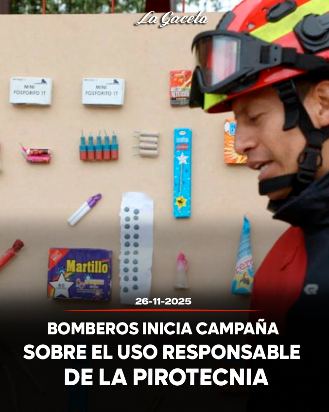 Bomberos inicia campaña sobre el uso responsable de la pirotecnia durante la fiesta de fin de año