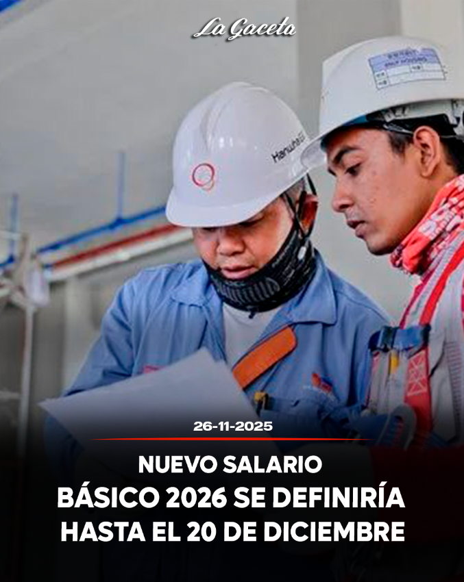 Nuevo salario básico 2026 se definiría hasta el 20 de diciembre