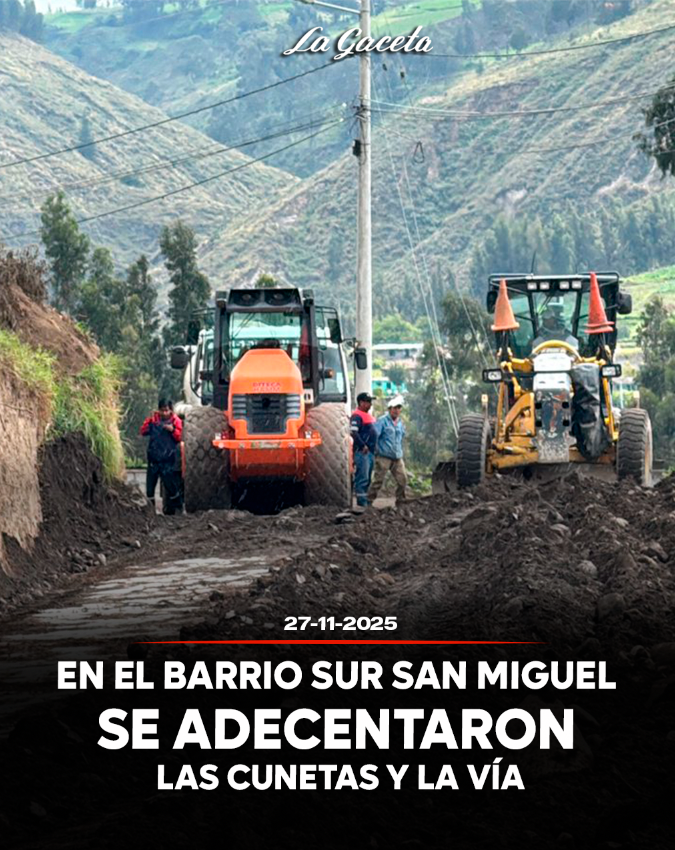 En el barrio Sur San Miguel se adecentaron las cunetas y la vía