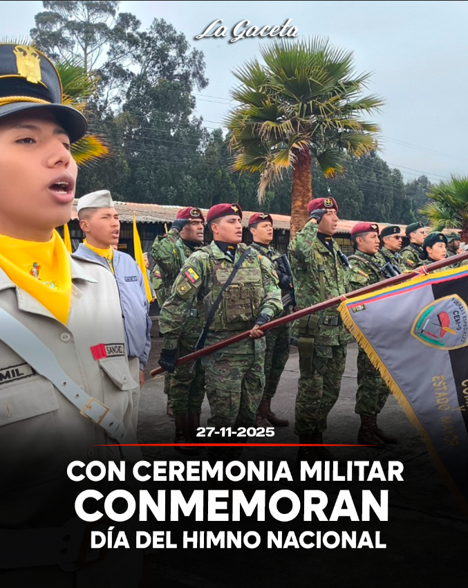 Con ceremonia militar conmemoran Día del Himno Nacional