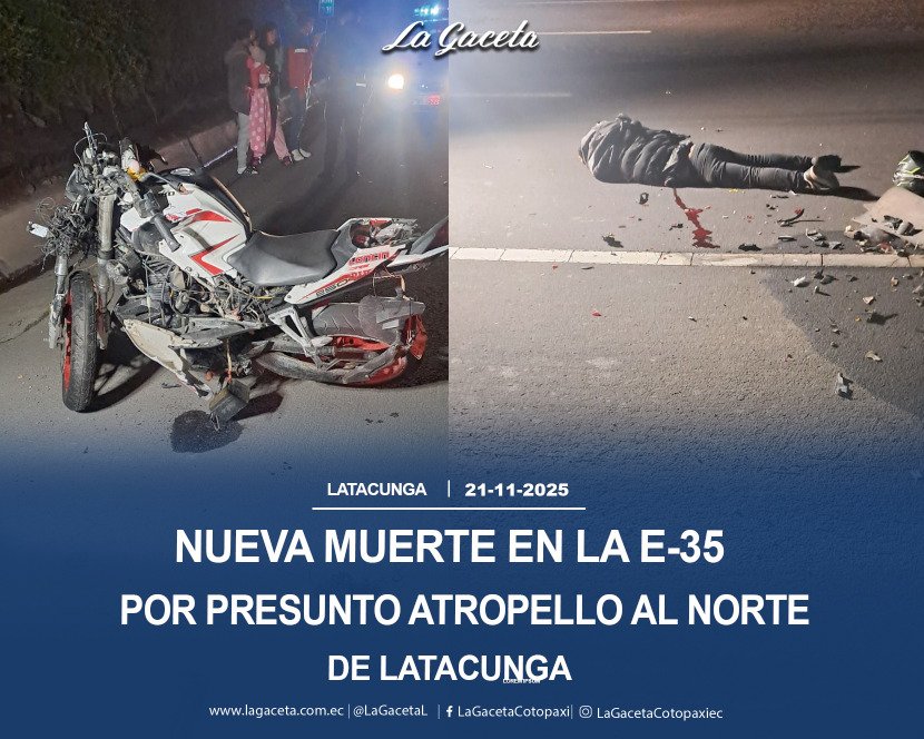 Nueva muerte en la E-35 por presunto atropello al norte de Latacunga