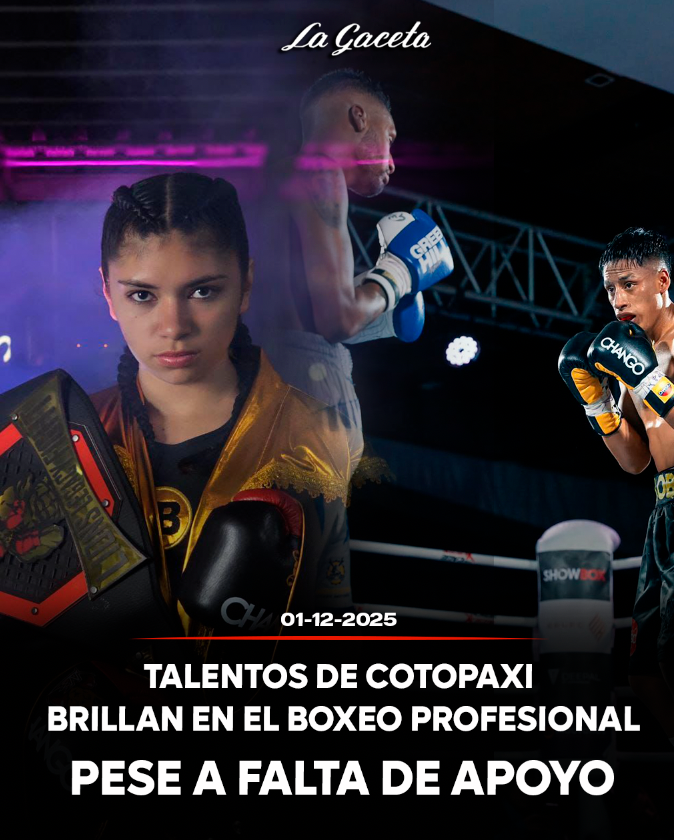 Talentos de Cotopaxi brillan en el boxeo profesional pese a falta de apoyo