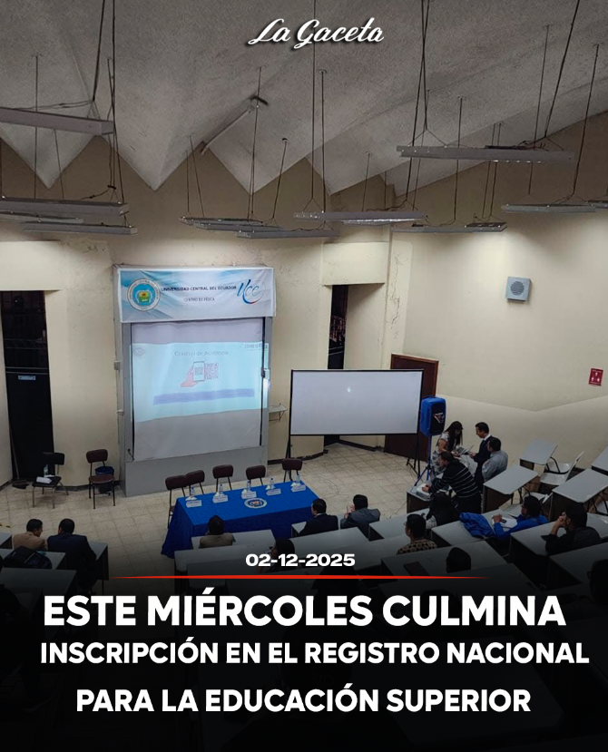 Este miércoles culmina inscripción en el registro nacional para educación superior