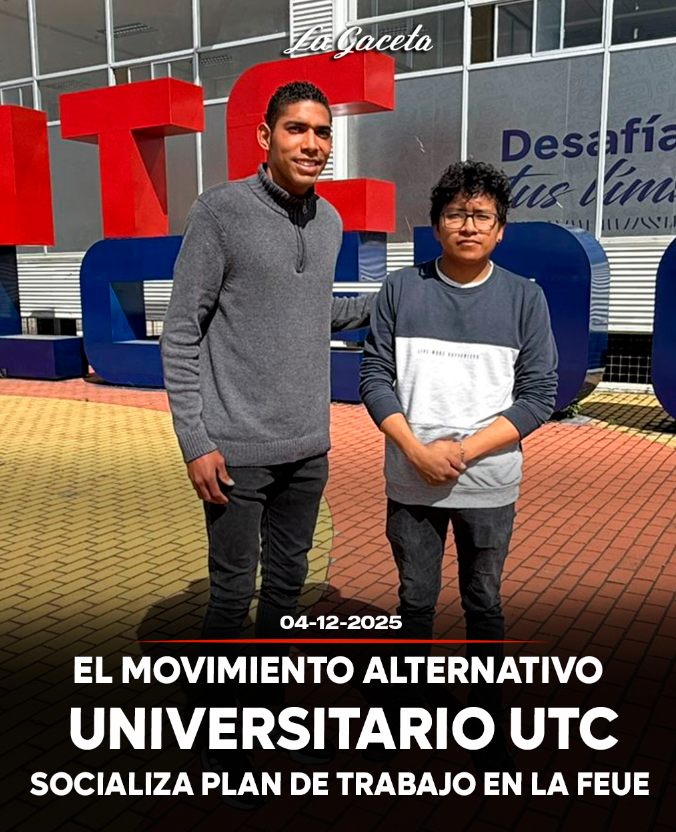 El movimiento Alternativo Universitario UTC, socializa plan de trabajo en la FEUE