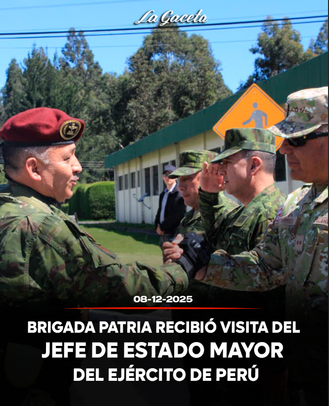 Brigada Patria recibió visita del jefe de Estado Mayor del Ejército de Perú