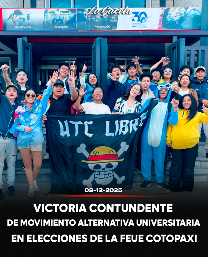 Victoria contundente de Movimiento Alternativa Universitaria en elecciones de la FEUE Cotopaxi