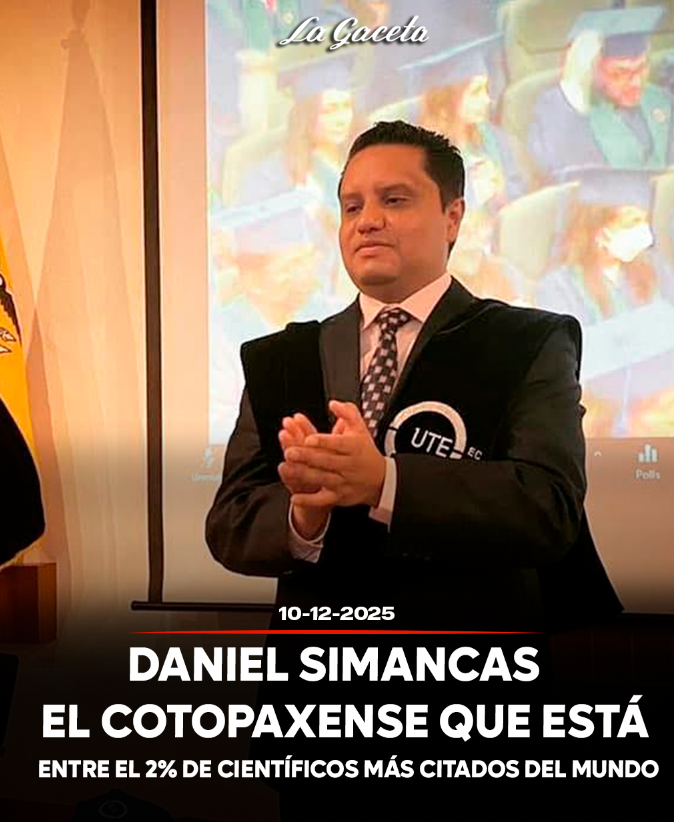Daniel Simancas, el cotopaxense que está entre el 2% de científicos más citados del mundo