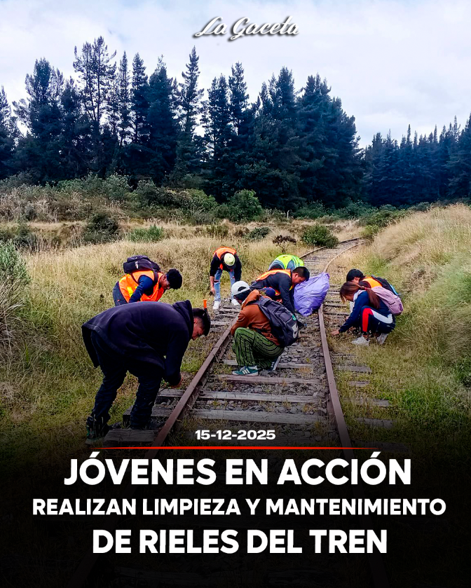 Jóvenes en Acción realizan limpieza y mantenimiento de rieles del tren