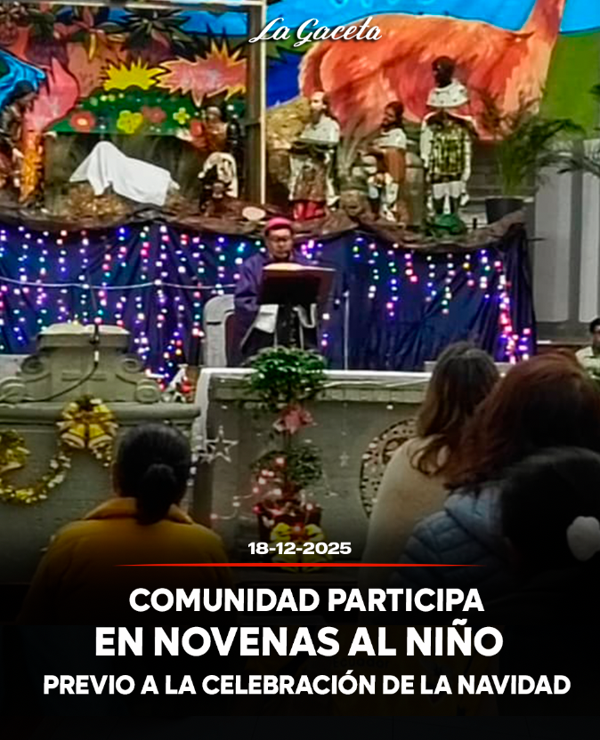 Comunidad participa en novenas al Niño previo a la celebración de la Navidad