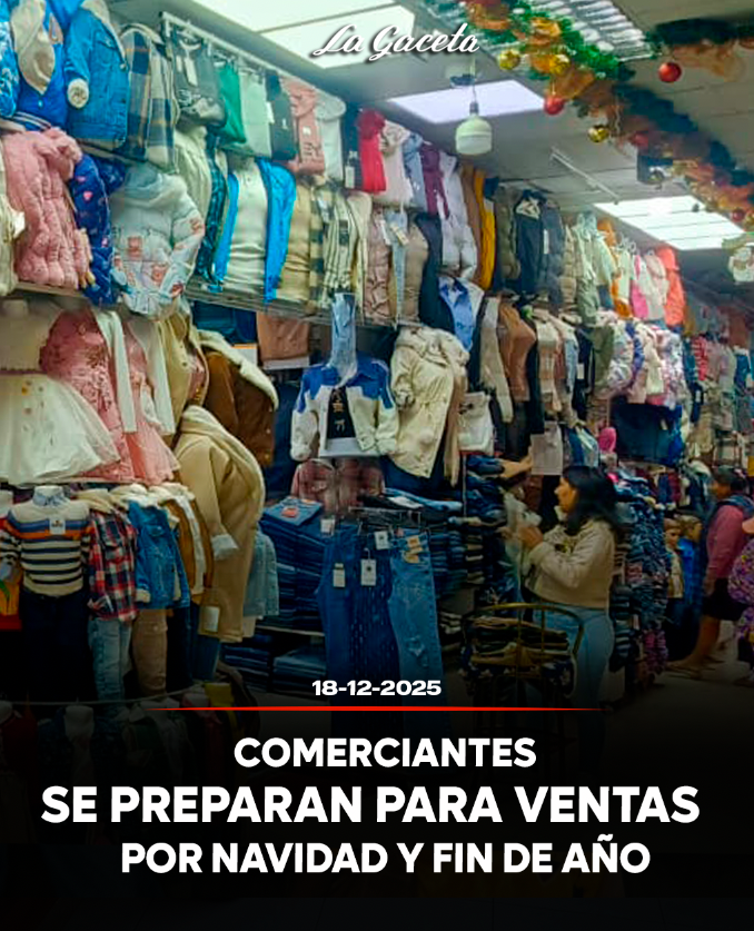 Comerciantes se preparan para las ventas por Navidad y Fin de Año