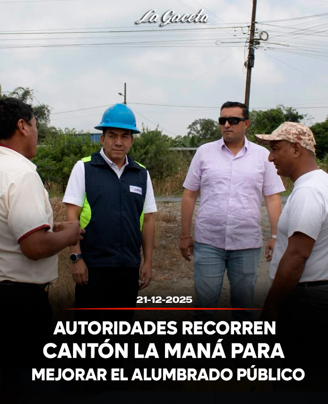 Autoridades recorren el cantón La Maná para mejorar el alumbrado público