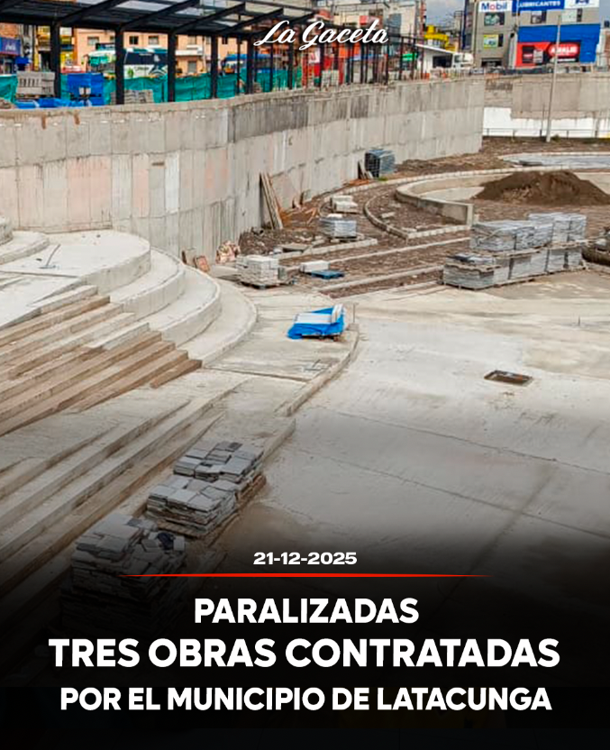 Tres obras contratadas por el Municipio de Latacunga están paralizadas