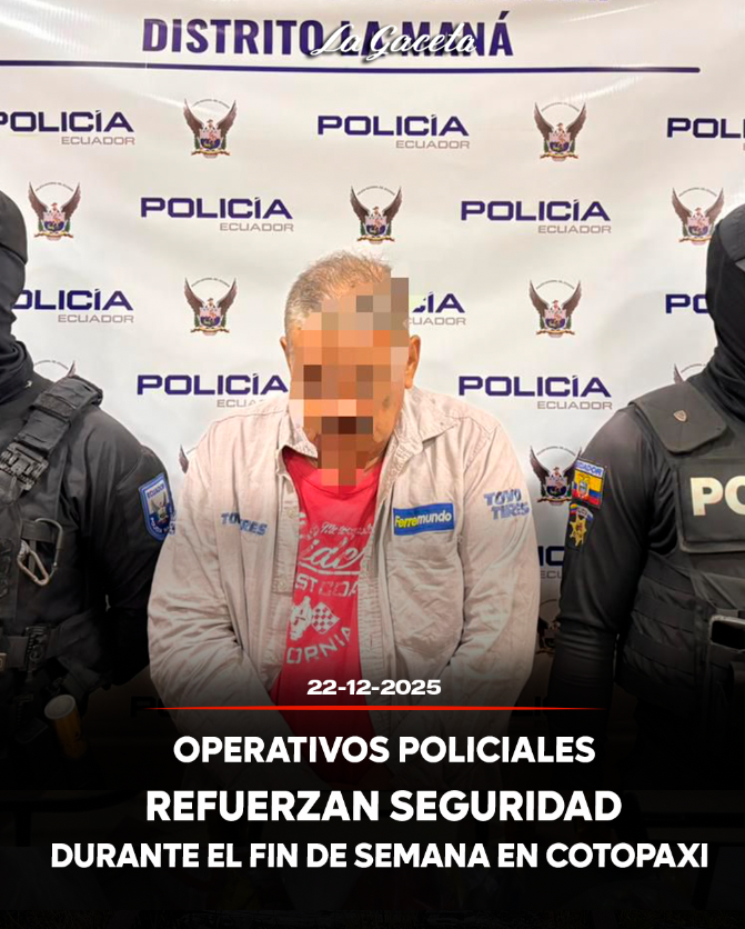 Operativos policiales refuerzan la seguridad durante el fin de semana en Cotopaxi