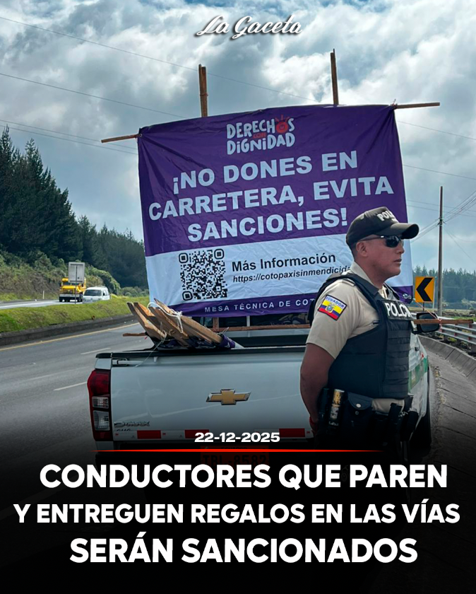 Conductores que paren y entreguen regalos en las vías serán sancionados 