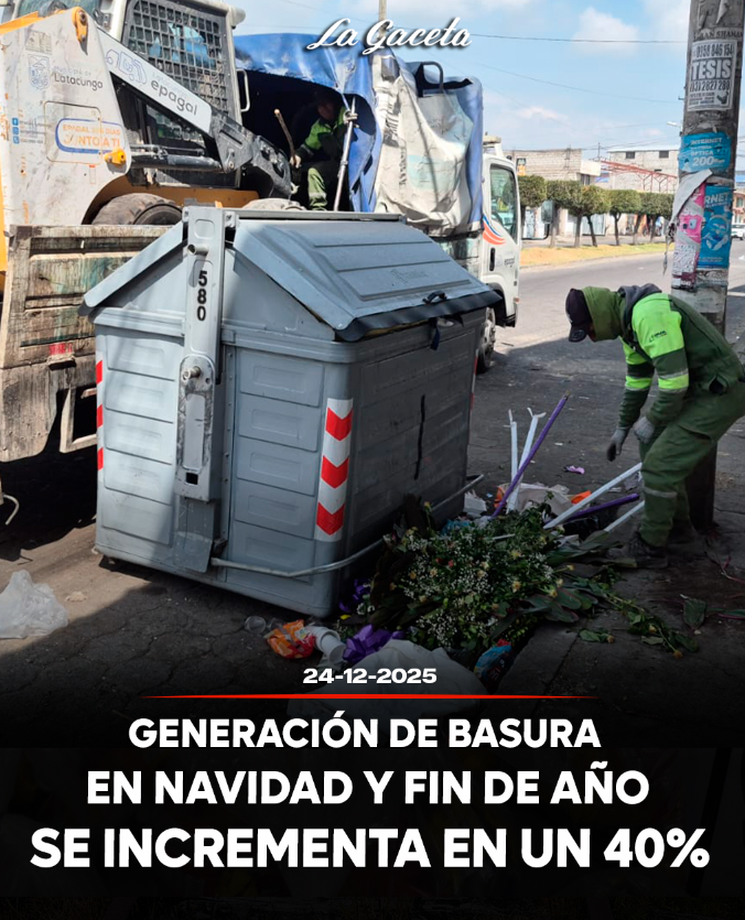Generación de basura en Navidad y Fin de Año se incrementa en un 40% 