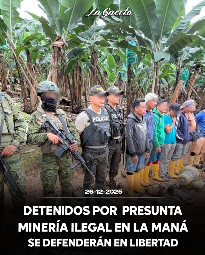 Detenidos por presunta minería ilegal en La Maná se defenderán en libertad