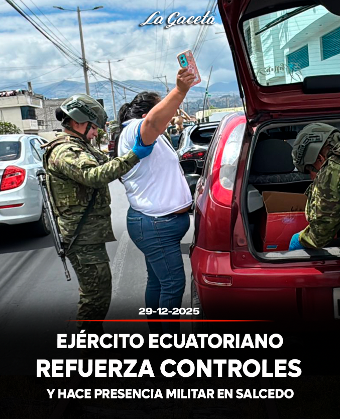 Ejército Ecuatoriano refuerza controles y hace presencia militar en SalcedoEjército Ecuatoriano refuerza controles y hace presencia militar en Salcedo