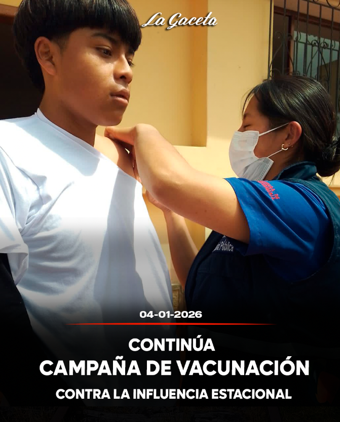 Continúa la campaña de vacunación contra la influenza estacional