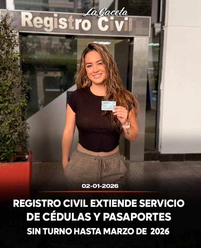 Registro Civil extiende servicio de cédulas y pasaportes sin turno hasta marzo de 2026