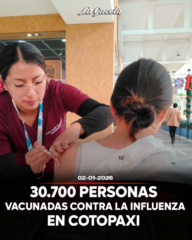 30.700 personas vacunadas contra la influenza en Cotopaxi