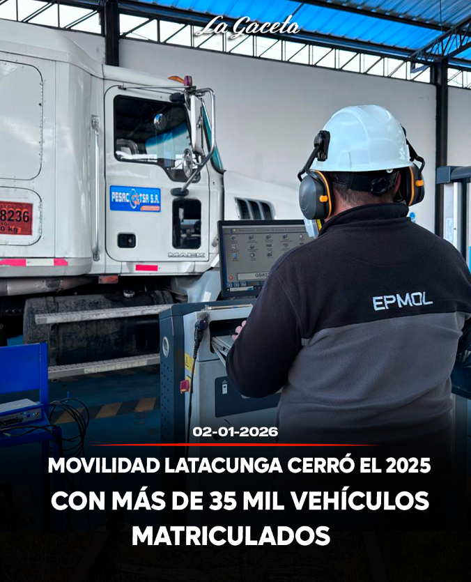 Movilidad Latacunga cerró el 2025 con  más de 35  mil vehículos matriculados