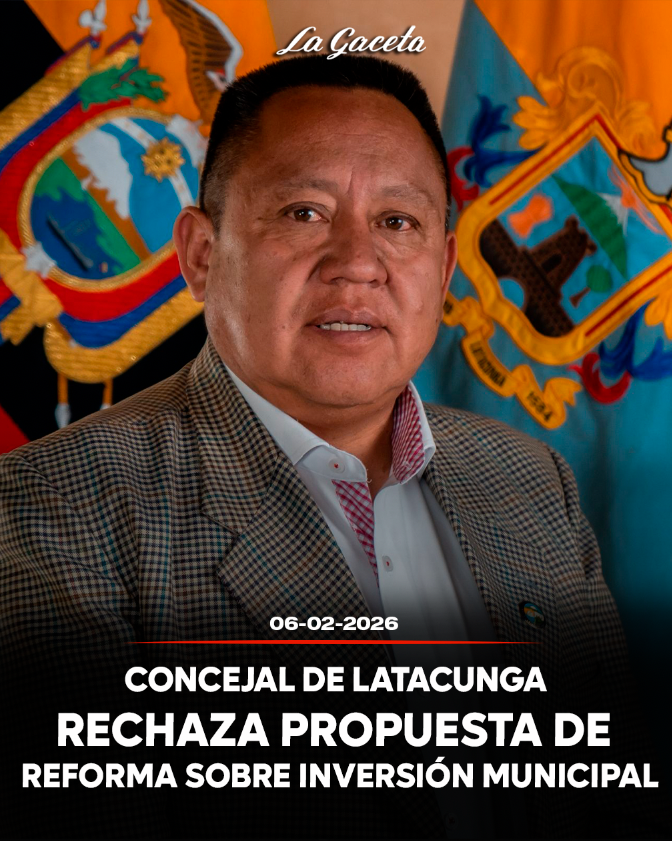 Concejal de Latacunga rechaza propuesta de reforma sobre inversión municipal