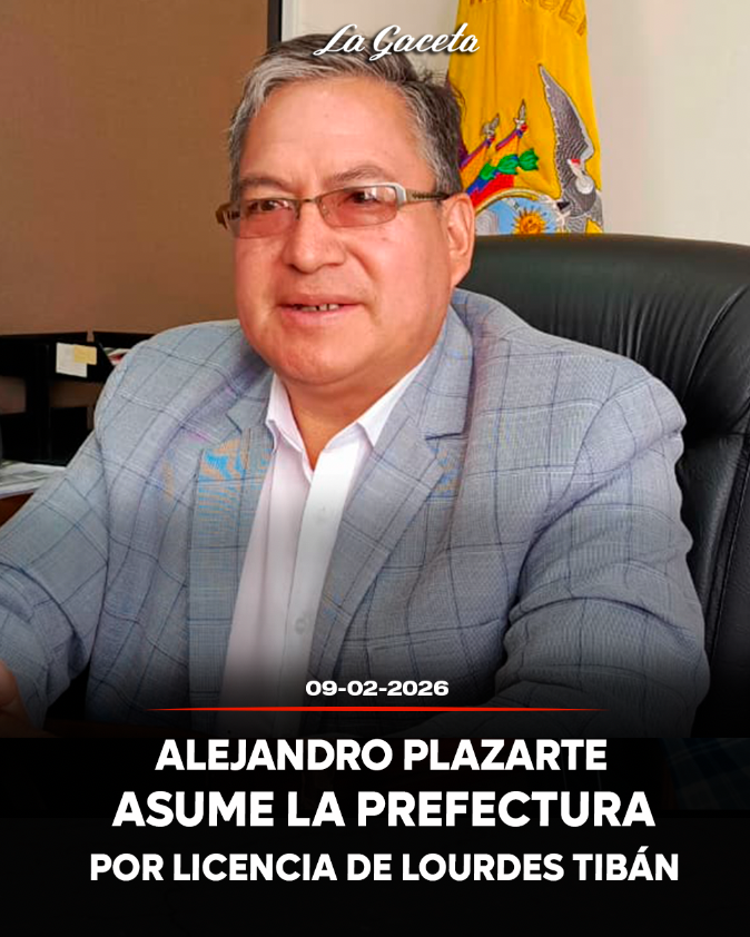 Alejandro Plazarte asume la Prefectura por 15 días debido a licencia solicitada por Lourdes Tibán