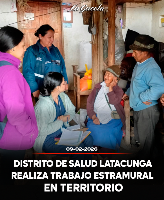 Distrito de Salud Latacunga realiza trabajo extramural en territorio