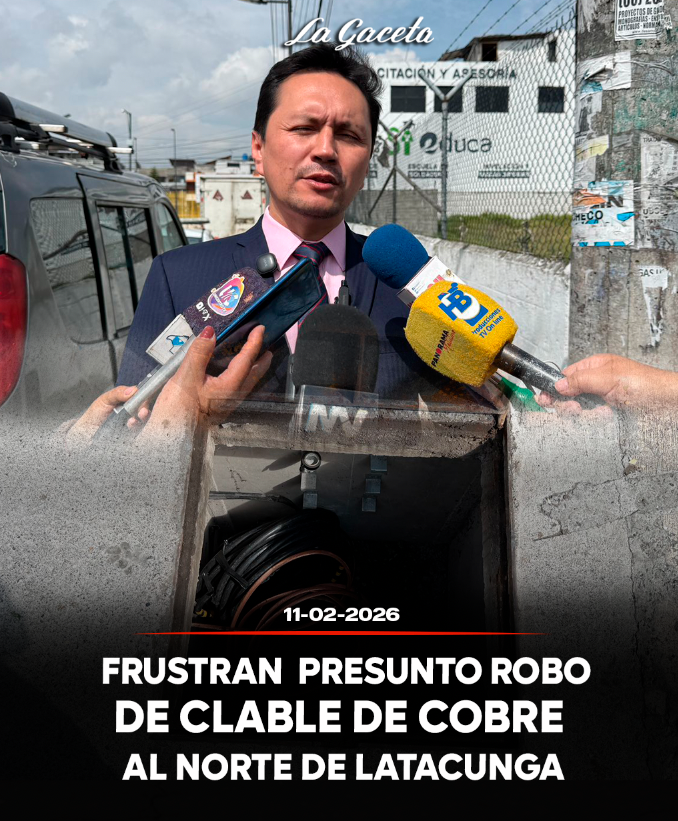 Frustran presunto robo de cable de cobre al norte de Latacunga